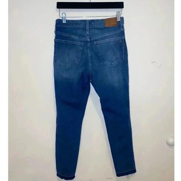Madewell Distressed 10" High Waist Crop Skinny Jeans K9923 - Blue Wash - - Picture 4 of 8